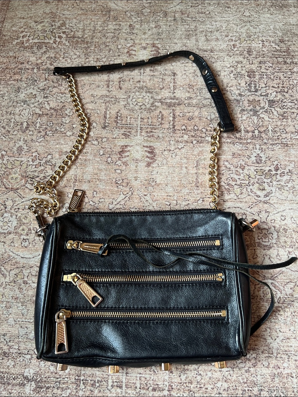 Rebecca Minkoff Black Zipper Crossbody